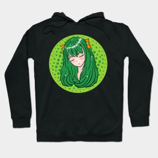 Anime St. Patrick's Day Lucky Anime Girl Shamrocks Rainbow Hoodie